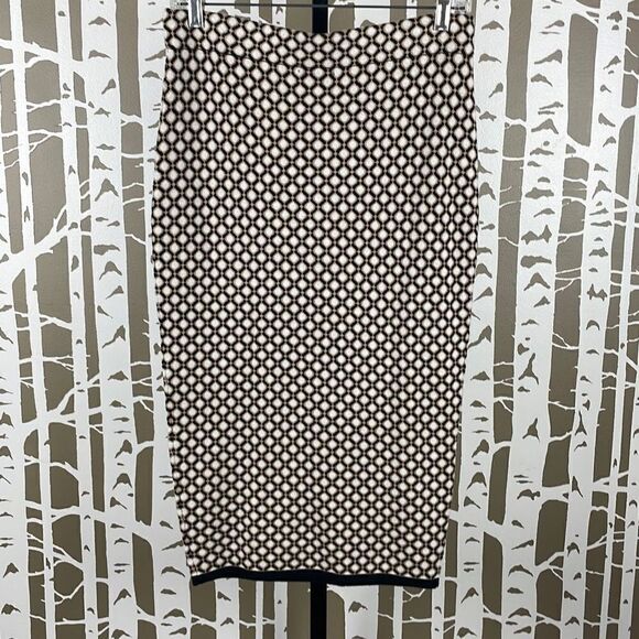 NEW Sweater Knit Midi Pencil Skirt M Black, White, Tan - Picture 4 of 8